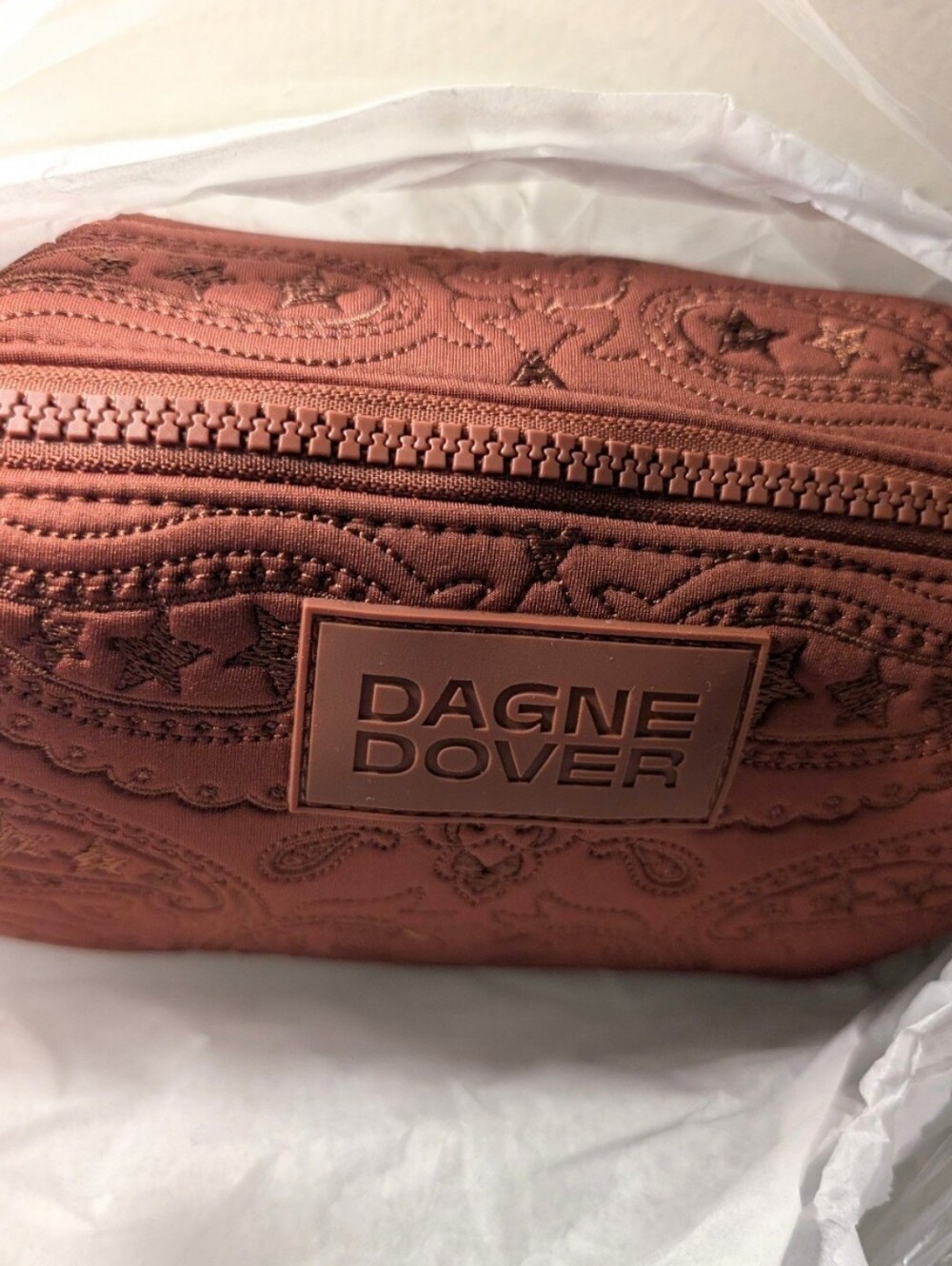 Dagne Dover Large Hunter Toiletry Bag in Sweet Tea Paisley Limited Edition